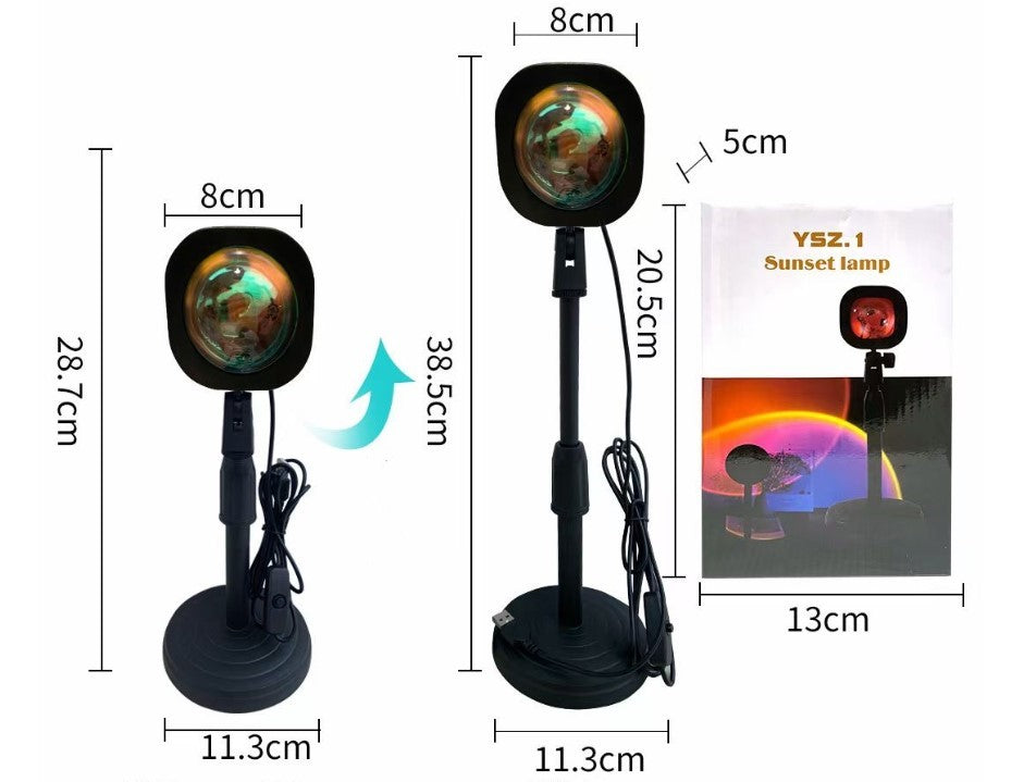 Sunset lamp size