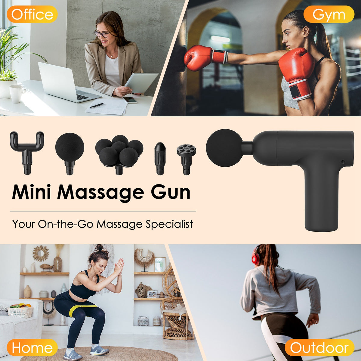 Massage gun size