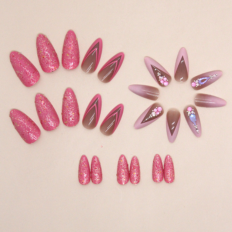 Press-on nails close-up