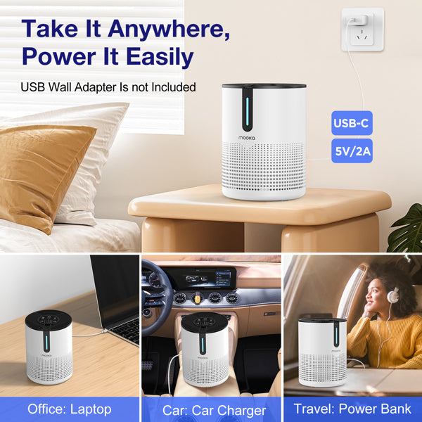 Air purifier in a room
