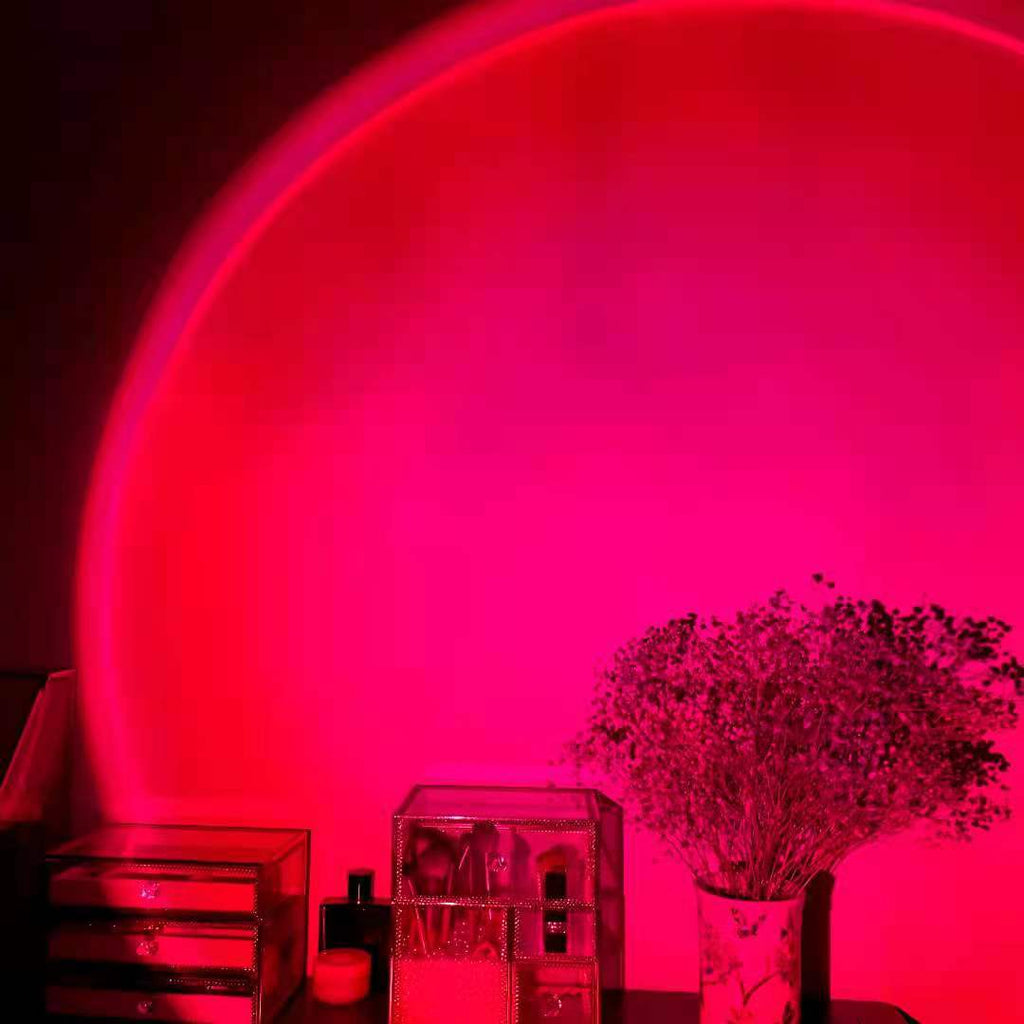 Sunset lamp in a room