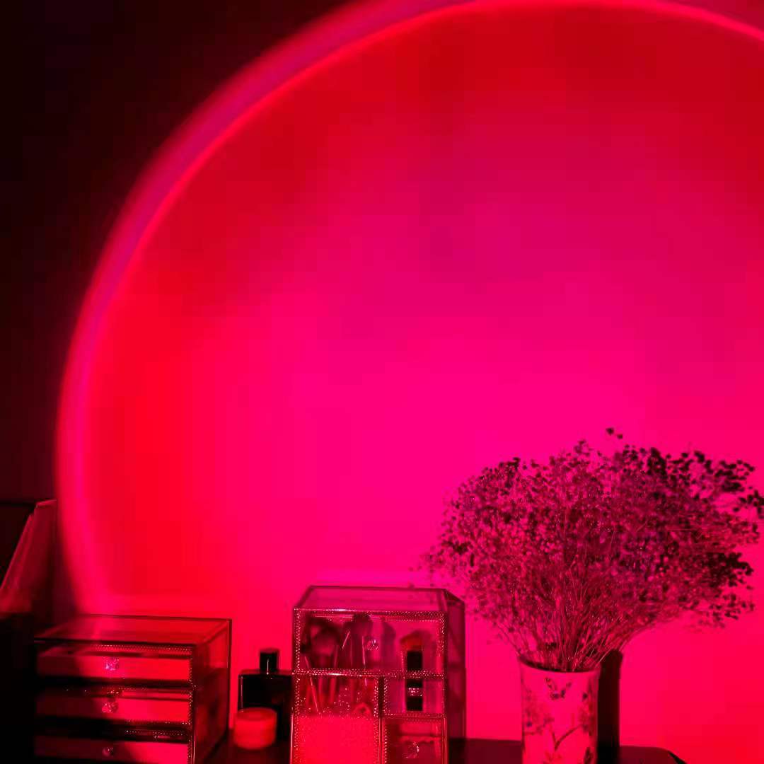 Sunset lamp in a room