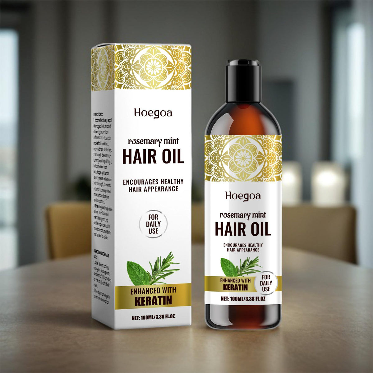 HOEGOA Rosemary Mint Hair Oil detail