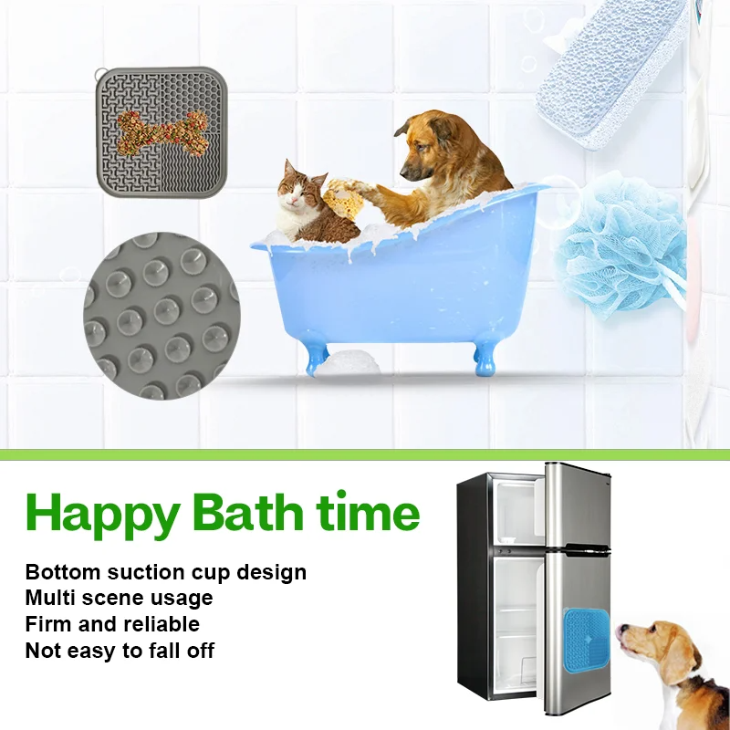 Lick mat during bath time